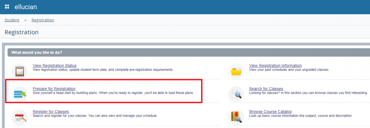Screenshot for Prepare for Registration
