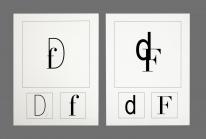 graphic that depicts font exloration... letter F is within a D