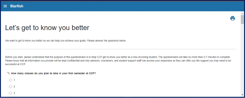 Intake Survey.